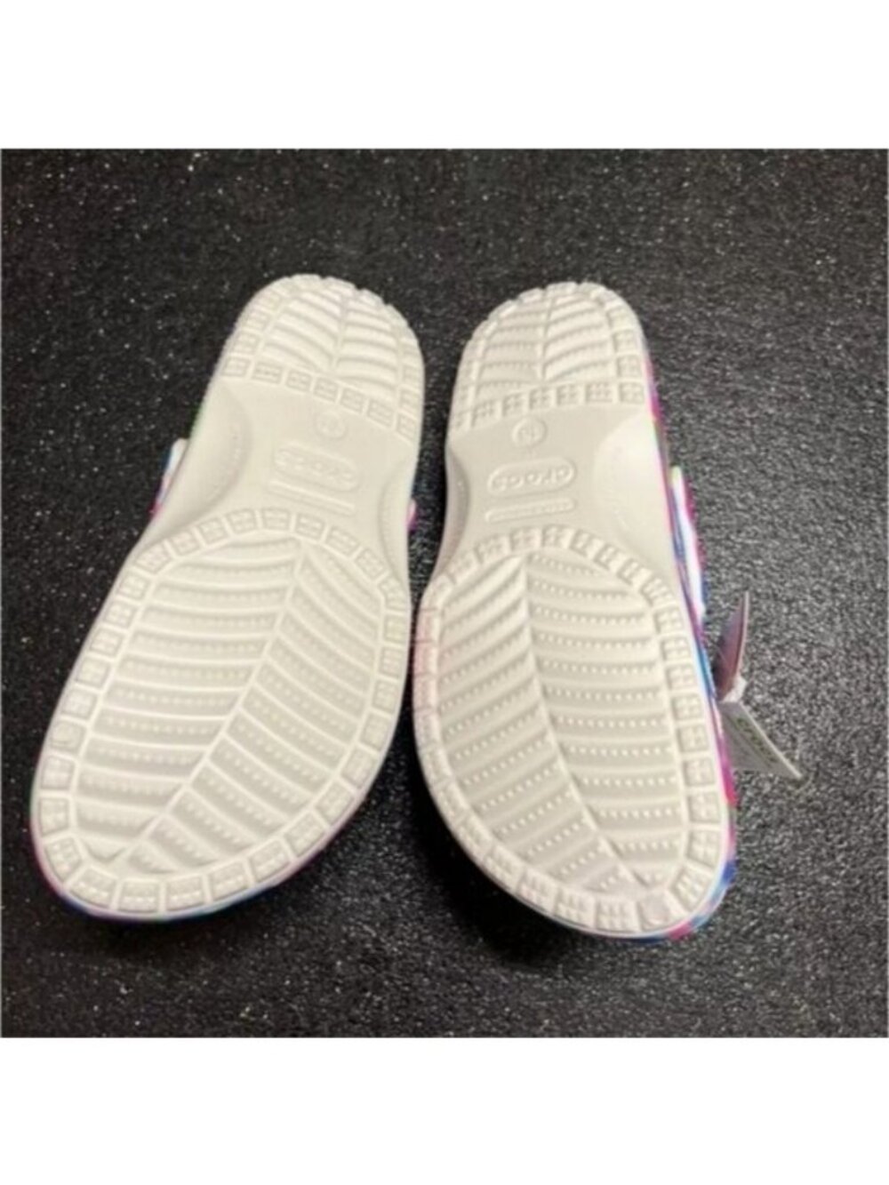 Crocs Sandals Clog Shoes Men's 13 Pink Rainbow Solarized Classic All over 062026 - Picture 5 of 9